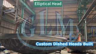 타원형 엔드캡의 짧은 직선 모서리 연삭이 진행 중입니다!