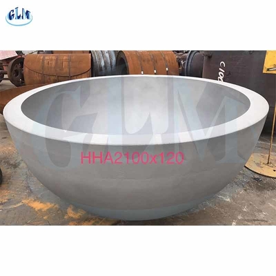 HHA 2100mm 120mm 반구형 탱크 머리 ANSI 압력 용기에 대한 접시 끝