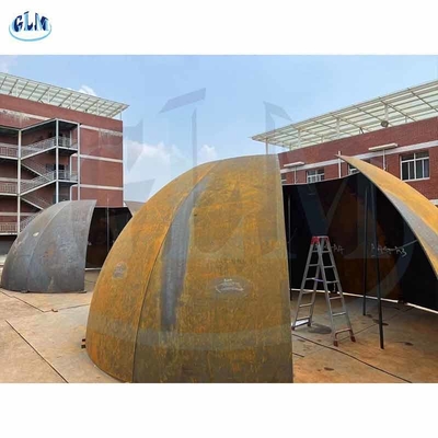 클래드 크라운 및 꽃잎 유형 접힌 끝 직경 8000mm