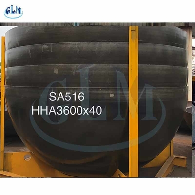 탄소 강철 헤미 탱크 끝 SA516 HHA 3600mm 지름 40mm