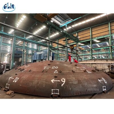 4200mm 지름의 압력 용기용 열 압축 및 용접 연결을 갖춘 토리스피어컬 디시드 헤드