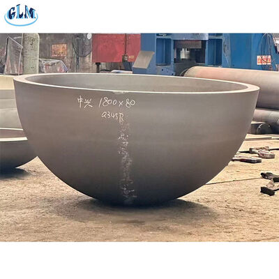 압력 장비용 GB 표준에 따라 제작된 2-300mm 두께 탄소강 반구형 탱크 헤드